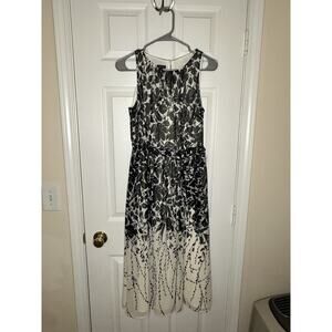 NWT Talbots Women’s Black And White Floral Dress Size 4